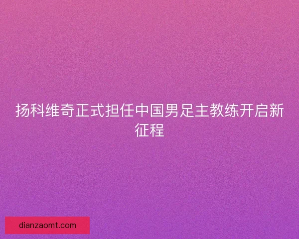 扬科维奇正式担任中国男足主教练开启新征程